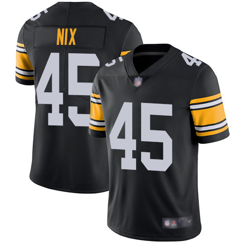 Men Pittsburgh Steelers Football 45 Limited Black Roosevelt Nix Alternate Vapor Untouchable Nike NFL Jersey